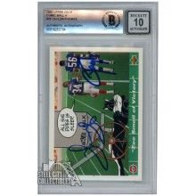Thurman Thomas Lawrence Taylor 1992 Upper Deck Comic Ball 4 Autograph Card #75 BAS 10