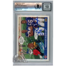 Thurman Thomas Lawrence Taylor 1992 Upper Deck Comic Ball 4 Autograph Card #117 BAS 10