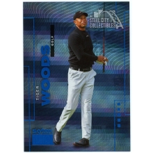 Tiger Woods 2024 Skybox Metal Universe Champions Sapphire PMG Card #S-2 42/75