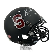 Tiger Woods Autographed Stanford Black Schutt Authentic Football Helmet - UDA
