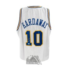 Tim Hardaway Autographed Golden State Custom White Basketball Jersey - BAS (#1 Signed)