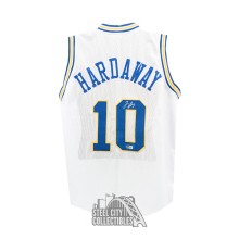 Tim Hardaway Autographed Golden State White Custom Basketball Jersey - BAS