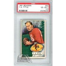 Y.A. Tittle 1951 Bowman Card #32 PSA 4.5 VG-EX+