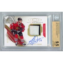 Jonathan Toews 2017-18 Upper Deck SP Authentic Limited Patch Autograph Card #50 16/25 BGS 9.5