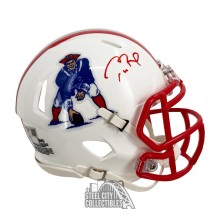Tom Brady Autographed New England Patriots 90-92 Throwback Mini Football Helmet - Fanatics