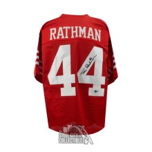Tom Rathman Autographed San Francisco Custom Red Football Jersey - BAS
