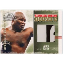 James Toney 2011 ITG Ringside Boxing Gold Trunks Card #AM-43 /10 (Mostly White)