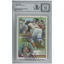 Tony Gwynn 1983 Topps Autograph Rookie Card #482 BAS 10 Sticker Auto