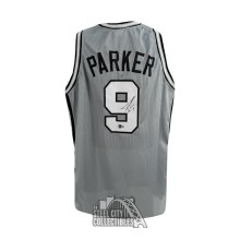 Tony Parker Autographed San Antonio Custom Gray Basketball Jersey - BAS