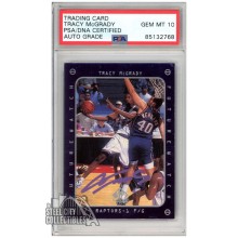Tracy McGrady 1996-97 SP Authentic Autograph Future Watch Rookie Card #166 PSA/DNA 10 (Purple)