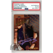 Tracy McGrady 1997-98 Topps Finest Autograph Rookie Card #107 PSA/DNA (Purple)