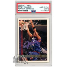 Tracy McGrady 1997-98 Topps Basketball Autograph Rookie Card #125 PSA/DNA (Purple)