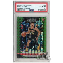 Trae Young 2018-19 Panini Mosaic Green Prizm Rookie Card #93 PSA 10 GEM MINT