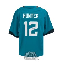 Travis Hunter Autographed Jacksonville Jaguars Nike Teal Football Jersey - BAS