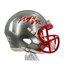 TreVeyon Henderson Autographed Ohio State Flash Mini Football Helmet - BAS (Red Ink)