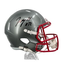 TreVeyon Henderson Autographed Ohio State Flash Replica Full Size Football Helmet - BAS