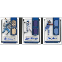 Andre Dawson Vladimir Guerrero Tim Raines 2016 Panini Pantheon The Enlightened Ones Relic Autograph Booklet Card #EOS-AVT 3/20