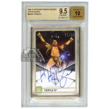 Triple H 2020 Topps Transcendent WWE Autograph Card #A-HHH 21/25 BGS 9.5 AUTO 10