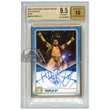 Triple H 2020 Topps Transcendent WWE Blue Autograph Card #A-HHH 2/5 BGS 9.5 AUTO 10