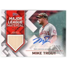 Mike Trout 2022 Topps Major League Material Relic Autograph Card #MLMA-MT 25/25