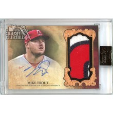 Mike Trout 2021 Topps Dynasty Dynastic Data Patch Autograph Card #DAP-MT2 8/10