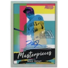 Mike Trout 2021 Bowman's Best Masterpieces Autograph Card #BM-2 52/99 (Minor Indent)
