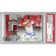 Mike Trout 2013 Topps Chasing History Patch Autograph Card #CHAR-MT 4/25 PSA 10