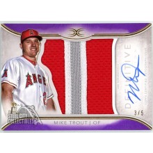 Mike Trout 2018 Topps Definitive Purple Patch Autograph Card #ARC-MTR 3/5