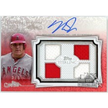 Mike Trout 2020 Topps Sterling Seasons Red Quad Patch Autograph Card #SSAR-MTR 3/5