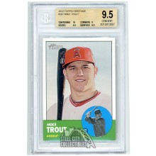 Mike Trout 2012 Topps Heritage Rookie Card #207 BGS 9.5 Gem Mint