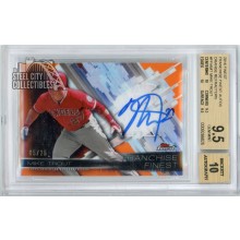 Mike Trout 2016 Topps Finest Franchise Orange Autograph Card #FFIA-MT 5/25 BGS 9.5