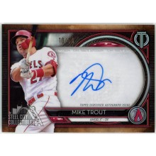 Mike Trout 2020 Topps Tribute Red Autograph Card #TA-MT 10/10
