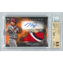 Mike Trout 2018 Topps Inception Orange Patch Autograph Card #IAP-MT 3/10 BGS 9.5