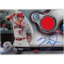 Mike Trout 2018 Bowman Chrome Jersey Autograph Card #BCAR-MT 25/30