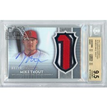 Mike Trout 2017 Topps Dynasty Patch Autograph Card #AP-MT4 8/10 BGS 9.5
