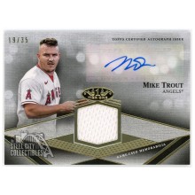 Mike Trout 2022 Topps Tier One Patch Autograph Card #T1AR-MTR 19/35
