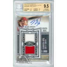 Mike Trout 2020 Topps Sterling Swings Dual Relic Autograph Card #SWAR-MT 9/15 BGS 9.5