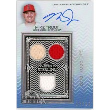 Mike Trout 2021 Topps Sterling Swings Triple Relic Autograph Card #SWAR-MT 5/10