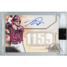 Mike Trout 2020 Topps Luminaries Hit Kings Jersey Autograph Card #HKAR-MT 2/15