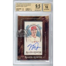 Mike Trout 2017 Topps Allen & Ginter Framed Mini Autograph Card #MA-MTR BGS 9.5