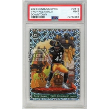 Troy Polamalu 2021 Panini Donruss Optic Downtown Card #DT-12 PSA 9