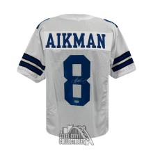 Troy Aikman Autographed Dallas Custom White Football Jersey - BAS