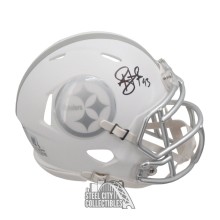 Troy Polamalu Autographed Pittsburgh ICE Mini Football Helmet - BAS