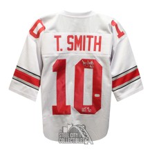 Troy Smith Autographed Ohio State Custom White Football Jersey Heisman 06 - BAS