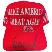 Donald Trump Autographed Make America Great Again Red Hat - PSA/DNA LOA