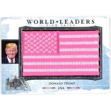Donald Trump 2020 Decision World Leaders Pink Flag Patch Card #WL42