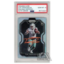 Tua Tagovailoa 2020 Panini Chronicles Prizm Black Silver Autograph RC Card #PB-2 PSA/DNA 10 (Orange)