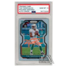 Tua Tagovailoa 2020 Panini Prizm Silver Autograph Rookie Card #339 PSA/DNA 10 (Orange)