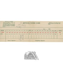 Ty Cobb / Byron Whizzer White Autographed Golf Scorecard- JSA LOA Y72880