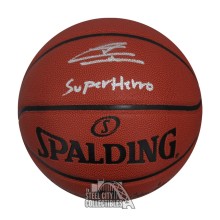 Tyler Herro Autographed Spalding Super Herro Inscription Basketball - JSA